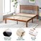 Zinus Leah Bamboo Queen Platform Bed Frame Slatted Headboard  Wooden Slat Support   No Box Spring Required   Easy Assembly  200L × 160W CM