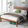 Zinus Leah Bamboo Queen Platform Bed Frame Slatted Headboard  Wooden Slat Support   No Box Spring Required   Easy Assembly  200L × 160W CM