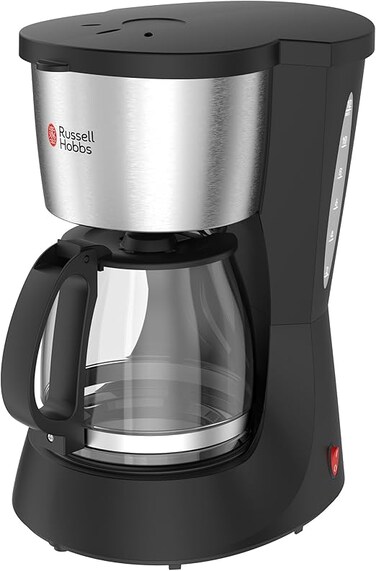 Russell Hobbs Coffee Maker 1000W, 1.5L 12 Cups Filter Coffee Machine with Anti-Drip Function &amp; Automatic Warming Plate, Permanent Washable Filter &ndash; CM6689