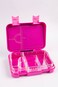 Cocobee-Bento Lunch Box, Bpa Free, Microwave Safe Removable Tray, 6 Adjustable Compartments, Leakproof, Lightweight, 22X15.5X5Cm, 1L, 3 Years+ - Dark Pink