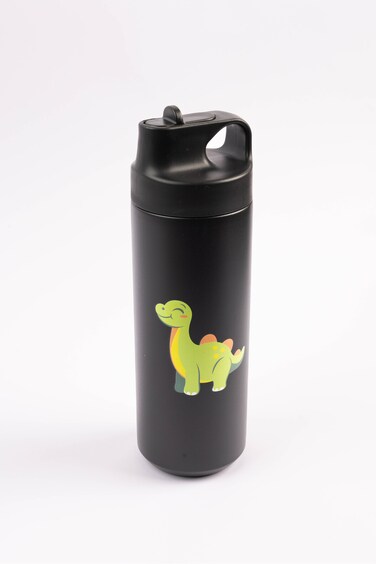 Cocobee 550Ml Black Stainless Steel Vacuum Flask &ndash; Leakproof, Odour-Free, Food Grade, For Kids 3+(Black)