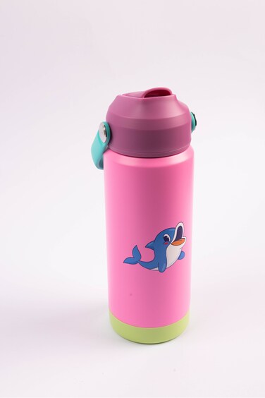 Cocobee-Insulated Stainless Steel Water Bottle, Leakproof, Soft Handle Grip, Odour Free, 500Ml, 3 Years+ &ndash; Pink