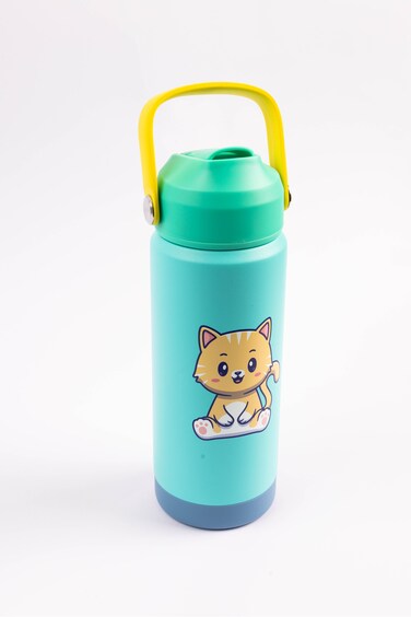 Cocobee-Insulated Stainless Steel Water Bottle, Leakproof, Odour Free, Soft Handle Grip, 500Ml, 3 Years+ &ndash; Green