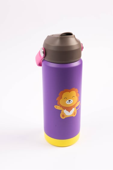 Cocobee-Insulated Stainless Steel Water Bottle, Leakproof, Odour Free, Soft Handle Grip, 500Ml, 3 Years+ &ndash; Purple