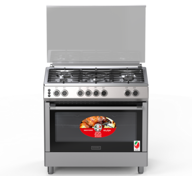 Generaltec 90x60 cm Cooking Range GCTR98DGL &ndash; Big Wok Burner, Auto Ignition, Full Safety System, Convection Fan &ndash; Assembled in Turkey with Italian Spare Parts &ndash; 1-Year Full Warranty