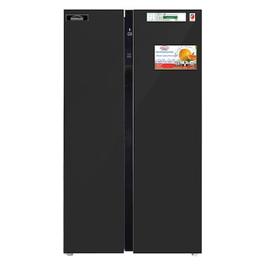 Generaltec French Glass Door Refrigerator - Model GR860BGSB 490L Capacity, No Frost Technology, Energy Saving Eco-Friendly, 5-Year Compressor Warranty, Black Glass Finishig
