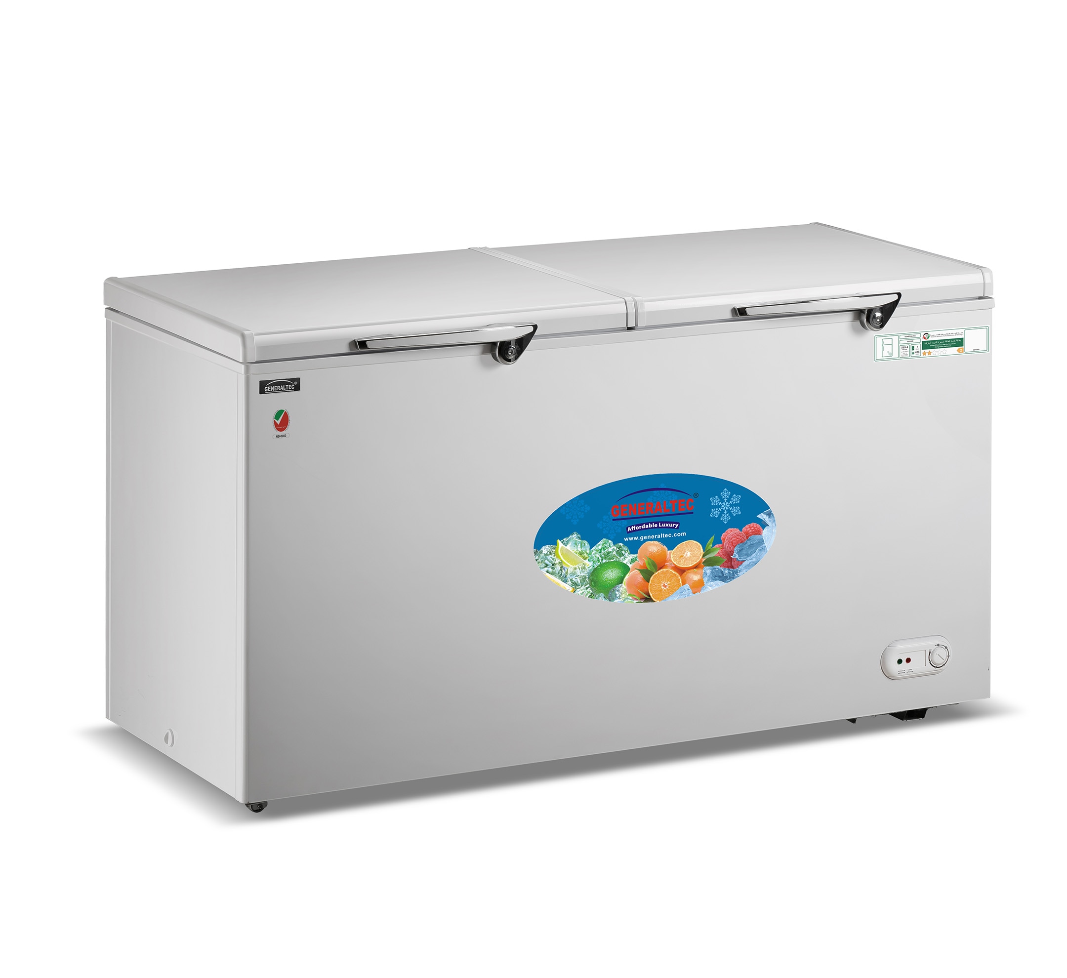 buy-generaltec-chest-freezer-double-door-model-gf650d-423-liters