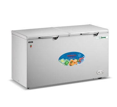 Generaltec Chest Freezer Double Door - Model GF650D, 423 Liters Capacity, Door Lock, 5 Years Compressor Warranty