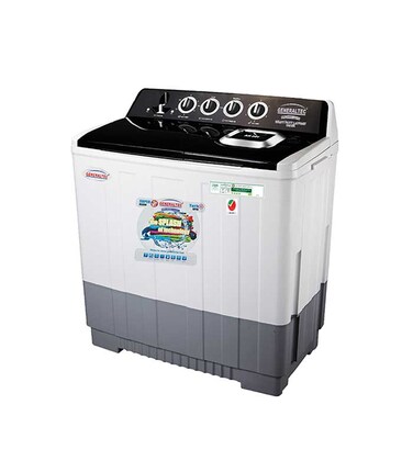 Generaltec 13KG Top Load Semi-Automatic Washing Machine - Twin Tub, Pure Plastic Cabinet, Stainless Magic Filter, Short Rinse, Energy &amp; Water Efficient, Model GW18K