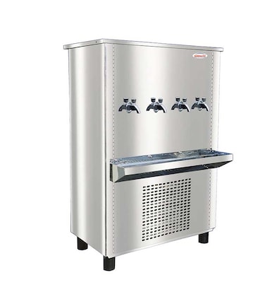 Generaltec Stainless Steel Floor-Standing Water Cooler, 4 Taps, 90-Gallon Capacity