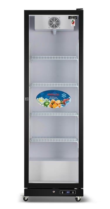 Generaltec Single Door Showcase Chiller, White, Adjustable Shelves, LED Light, Fan Cooling, 5-Year Compressor &amp; 1-Year Full Warranty - Model GCH520DLX