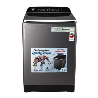 Generaltec Fully Automatic Pulsator Fully Automatic Heavy Duty AI Washing Machine, Stainless Steel with 20 KG Capacity and Touch Control. Digital Display