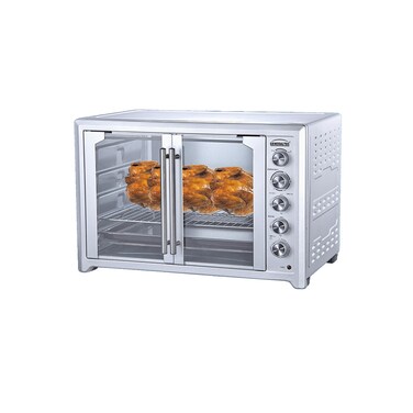Generaltec Electric Oven Toaster - Rotisserie Grill &amp; Convection Fan, Adjustable Temperature, Timer, and Elegant Compact Design, GOT115LD