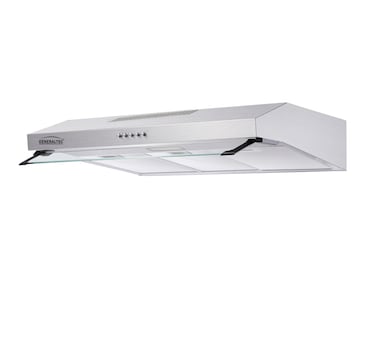 شفاط مطبخ جنرالتك 90 سم من الفولاذ المقاوم للصدأ، تصميم كلاسيكي، تشغيل هادئ ومستقر، إضاءة LED، فلاتر شحوم ثلاثية الطبقات من الألومنيوم - طراز GH960S، ضمان لمدة عام (بدون مدخنة أو أنبوب)