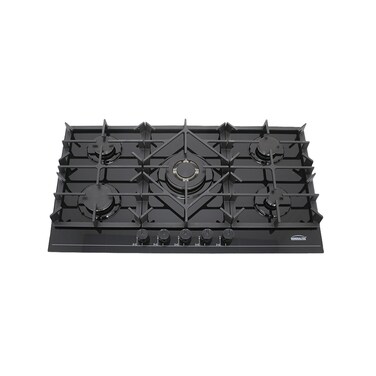 Generaltec 5-Burner Gas Hob 90cm - Attractive Design, 8mm Tempered Glass Worktop - Automatic Ignition, 5 Heating Zones  Ergonomic Design, Stainless Steel Body GCBT905GF