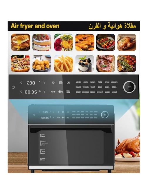 Generaltec 30L Air Fryer Oven With Visible Window And Special Dual Cook Function, 7 Accessories, 18 In 1 Smart Large Air fryer