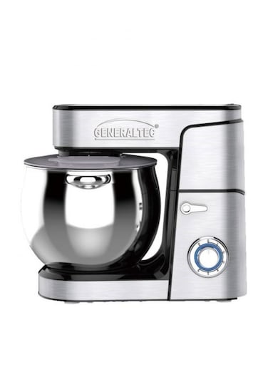 Generaltec Stand Mixer Compact Kitchen Machine, 2000 Watt, Stylish Stainless Steel Body And Bowl With Two Handles, Robust Metal, Gear System For Heavy Duty