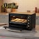 Generaltec 75L Electric Toaster Oven with Rotisserie Grill &amp; Convection Fan, Double Glass Door, 2800W Power, 100-250&deg;C Temperature Control, 60 Minute Timer, Large Capacity Oven for Baking, Roasting &amp; Grilling - Model GOT101BR - 1 Year Warranty