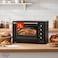 Generaltec 75L Electric Toaster Oven with Rotisserie Grill &amp; Convection Fan, Double Glass Door, 2800W Power, 100-250&deg;C Temperature Control, 60 Minute Timer, Large Capacity Oven for Baking, Roasting &amp; Grilling - Model GOT101BR - 1 Year Warranty