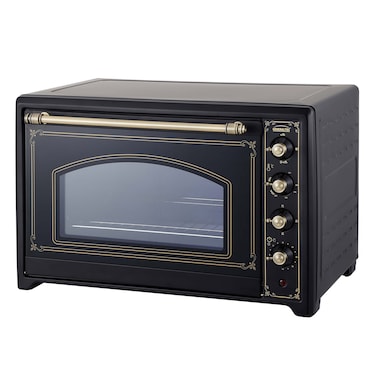 Generaltec 75L Electric Toaster Oven with Rotisserie Grill &amp; Convection Fan, Double Glass Door, 2800W Power, 100-250&deg;C Temperature Control, 60 Minute Timer, Large Capacity Oven for Baking, Roasting &amp; Grilling - Model GOT101BR - 1 Year Warranty