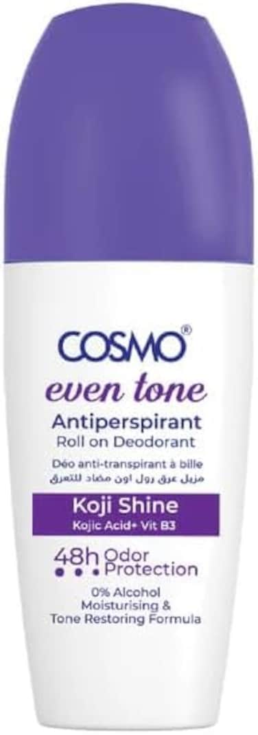 Cosmo Koji Shine Even Tone Roll-On Deodorant &ndash; 50ml, Hydrating Formula, Quick Dry, Alcohol-Free, Brightens Underarms, Long-Lasting Odor &amp; Sweat Protection