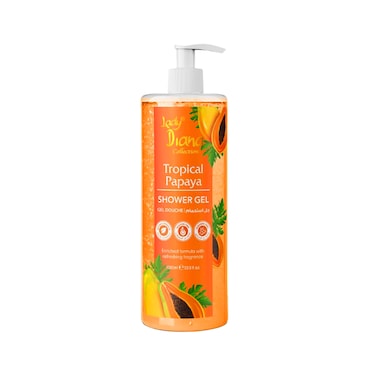 Lady Diana Papaya Shower Gel - 1000ml   Revitalizing Cleanse with Tropical Papaya Extract for Soft, Radiant Skin