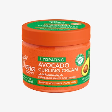 Lady Diana Roots Avocado &amp; Shea Butter Curling Cream - 325g   Define &amp; Nourish Curls with Rich Avocado &amp; Shea Butter