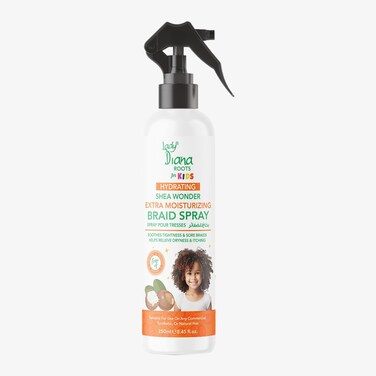 Lady Diana Roots Kids Shea Wonder Extra Moist Braid Spray - 250ml   Nourishing &amp; Hydrating Braid Spray for Kids with Shea Butter