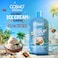Cosmo Delicious Coconut Ice Cream Sundae With Aloe Vera Shower &amp; Bath Gel 500ml, Hydrating &amp; Refreshing Body Wash, Tropical Coconut Scent, Dead Skin Removal, Body Cleanser, Shower Gel For Women &amp; Men