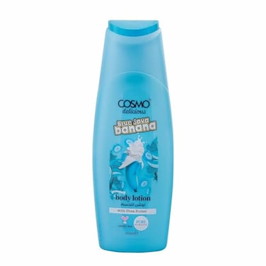 Cosmo Delicious Blue Java Banana With Shea Butter Pure Hydration Body Lotion 400ml, Hydrating &amp; Nourishing, Non Greasy, Light Weight, Fast Absorbing Lotions, For All Skin Types, Sweet Banana Fragrance