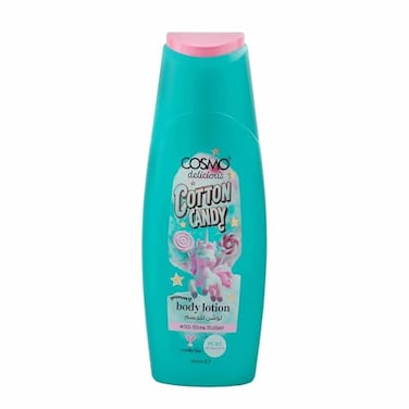 Cosmo Delicious Cotton Candy With Shea Butter Pure Hydration Body Lotion 400ml, Hydrating &amp; Nourishing, Non Greasy, Light Weight, Fast Absorbing Lotions, For All Skin Types, Sweet Candy Fragrance