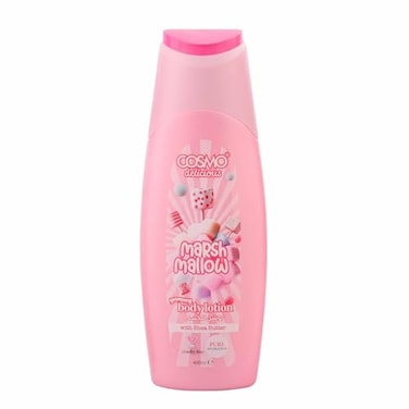 Cosmo Delicious Sweet Marsh Mallow With Shea Butter Pure Hydration Body Lotion 400ml, Hydrating &amp; Nourishing, Non Greasy, Light Weight, Fast Absorbing Lotions, For All Skin Types, Marshmallow Scent