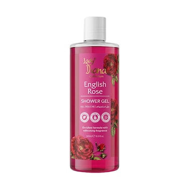 Lady Diana English Rose Shower Gel, Floral Fragrance &amp; Gentle Cleansing, 500 ml
