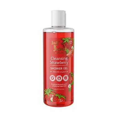 Lady Diana Strawberry Shower Gel, Fruity Fragrance &amp; Gentle Cleansing, 500 ml