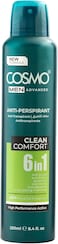 Cosmo Men Advance Body Anti Perspirant Deodorant Spray 48H Clean Comfort 250ml Men, Long-Lasting Anti-Perspirant For All-Day Freshness, Odor Protection &amp; Skin-Friendly Formula