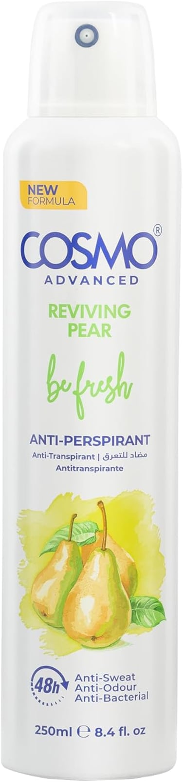 Cosmo Be Fresh Body Anti-Perspirant Deodorant Reviving 250ml, Long-Lasting Sweat &amp; Odor Protection With 48-Hour Freshness and Energizing Reviving Fragrance For Men