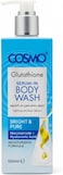 Cosmo Body Care Glutathione Serum In Bright &amp; Pure Body Wash 500ml, Advanced Niacinamide &amp; Hyaluronic, Deep Moisturizing, Hydration &amp; Pore Refining, Body Cleanser, For All Skin Types, Shower Gel