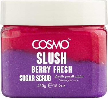 Cosmo Body Care Slush Sugar Scrub Berry Fresh 450g, Exfoliating &amp; Moisturizing Body Scrub, Removes Dead Skin, Softens &amp; Smoothens, Refreshing Fruity Berry Fragrance For Luxurious Skincare