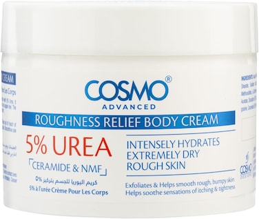 Cosmo Advcanced Body Cream 5% Urea Roughness Relief 400 ml, Intensive Moisturizing &amp; Skin Softening Formula For Dry, Rough, and Rough Patch-Prone Skin, Long-Lasting Hydration &amp; Smoothness