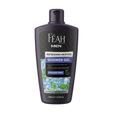 FEAH Menthol Shower Gel 500ML - Cooling &amp; Refreshing Body Wash
