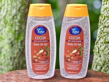 Lady Diana Cocoa Body Oil Gel - 200ml Deep Nourishing Skin Moisturizer