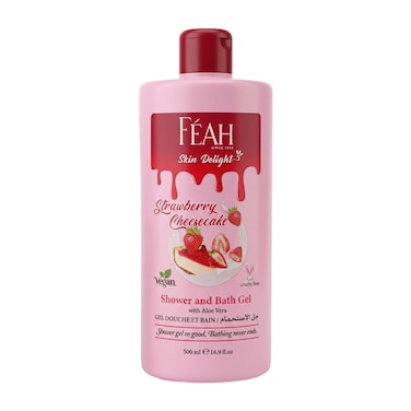 FEAH Strawberry Body Wash 500ML - Fruity Fragrance Shower &amp; Bath Gel