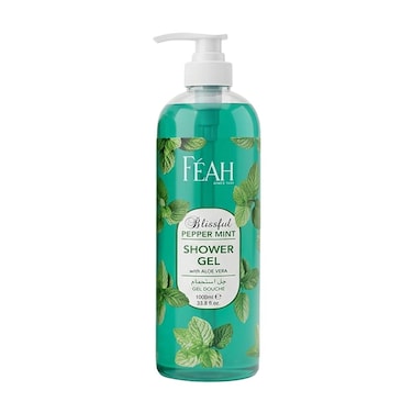 Feah Peppermint Body Shower Gel 1000ML - Cooling &amp; Refreshing Body Wash