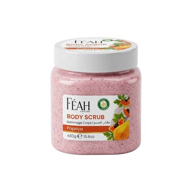 FEAH Papaya Body Scrub 450GM - Exfoliating &amp; Skin Brightening Body Polish