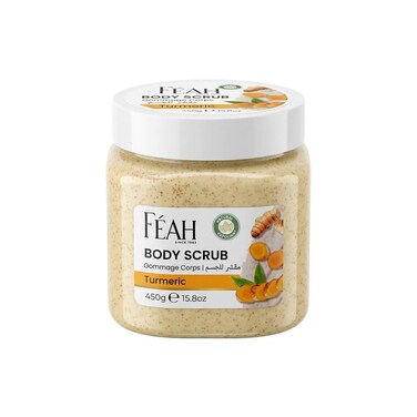 FEAH Turmeric Body Scrub 450GM - Exfoliating &amp; Skin Revitalizing Polish