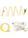 Cat Tunnel Tube Collapsible Small Animals Toys Kitten Hole Toy Folding Tent Interactive Scratching Toy Pet Cage Tunnel Hideaway for Rabbits (mouse)