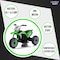 Lovely Baby Honda Battery Operated Power Riding Kids Motorcycle LB 955, Three Wheel Ride-on Motorbike, 1-3 Years - Green