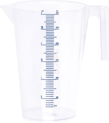 3 Liter Plastic Measuring Jug with Handle and Spout