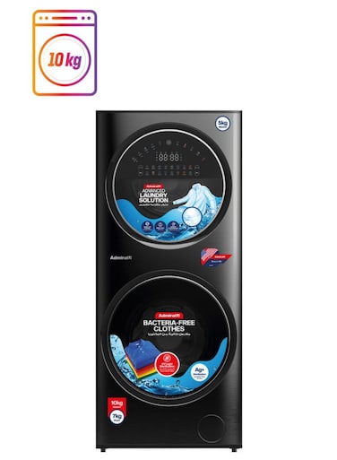 Admiral ADLC157SICP Laundry Center Washer, 7 Kg, Dryer 10 Kg, Black