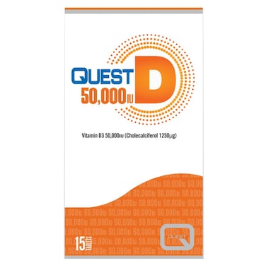 Quest d 50, 000 Tablets, 15 Tablets